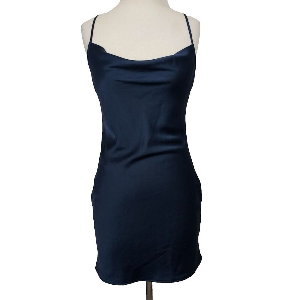 BP Nordstrom Satin Bodycon Mini Dress Size Medium Party Cocktail Spaghetti Strap